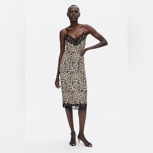 Zara Leopard Print Slip Dress